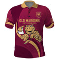 Custom QLD Maroons Cane Toad Polo Shirt Queensland Origin No1