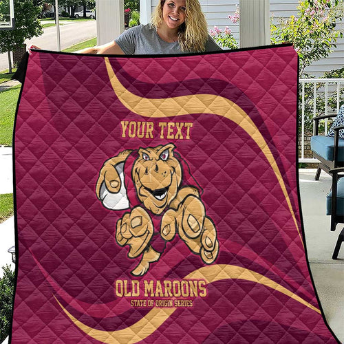 Custom QLD Maroons Cane Toad Quilt Queensland Origin No1
