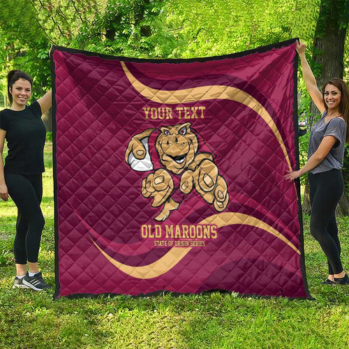 Custom QLD Maroons Cane Toad Quilt Queensland Origin No1