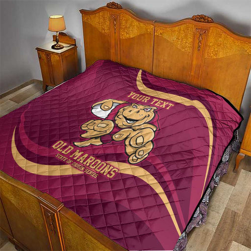 Custom QLD Maroons Cane Toad Quilt Queensland Origin No1
