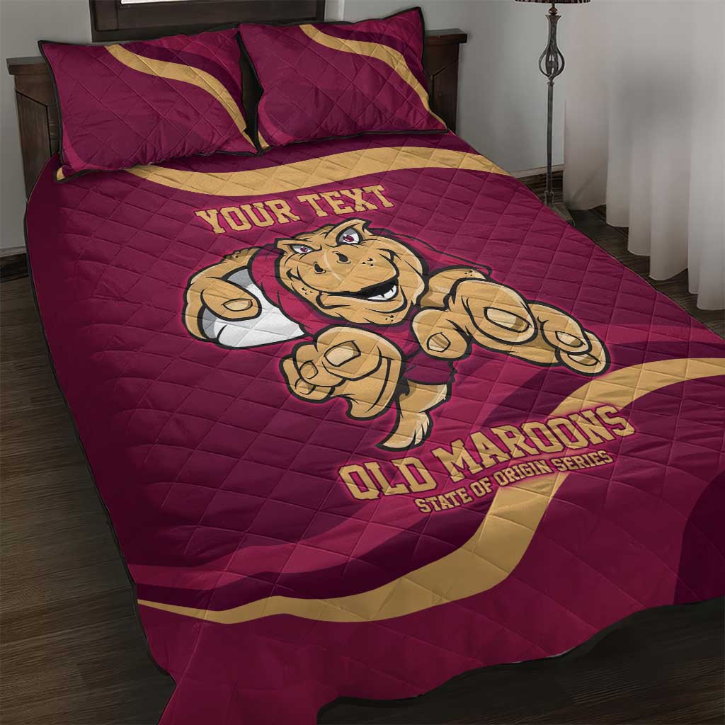 Custom QLD Maroons Cane Toad Quilt Bed Set Queensland Origin No1
