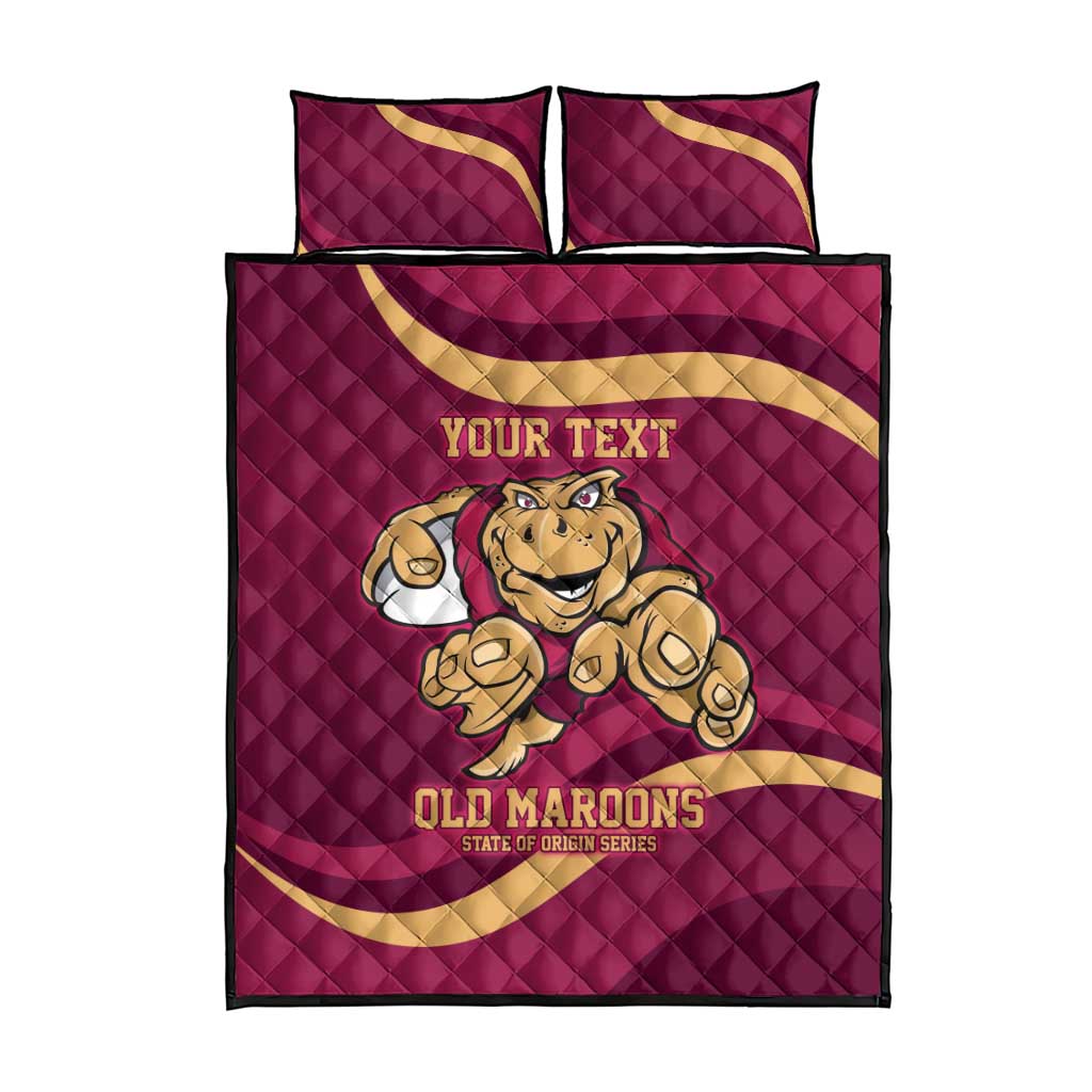 Custom QLD Maroons Cane Toad Quilt Bed Set Queensland Origin No1