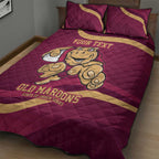 Custom QLD Maroons Cane Toad Quilt Bed Set Queensland Origin No1