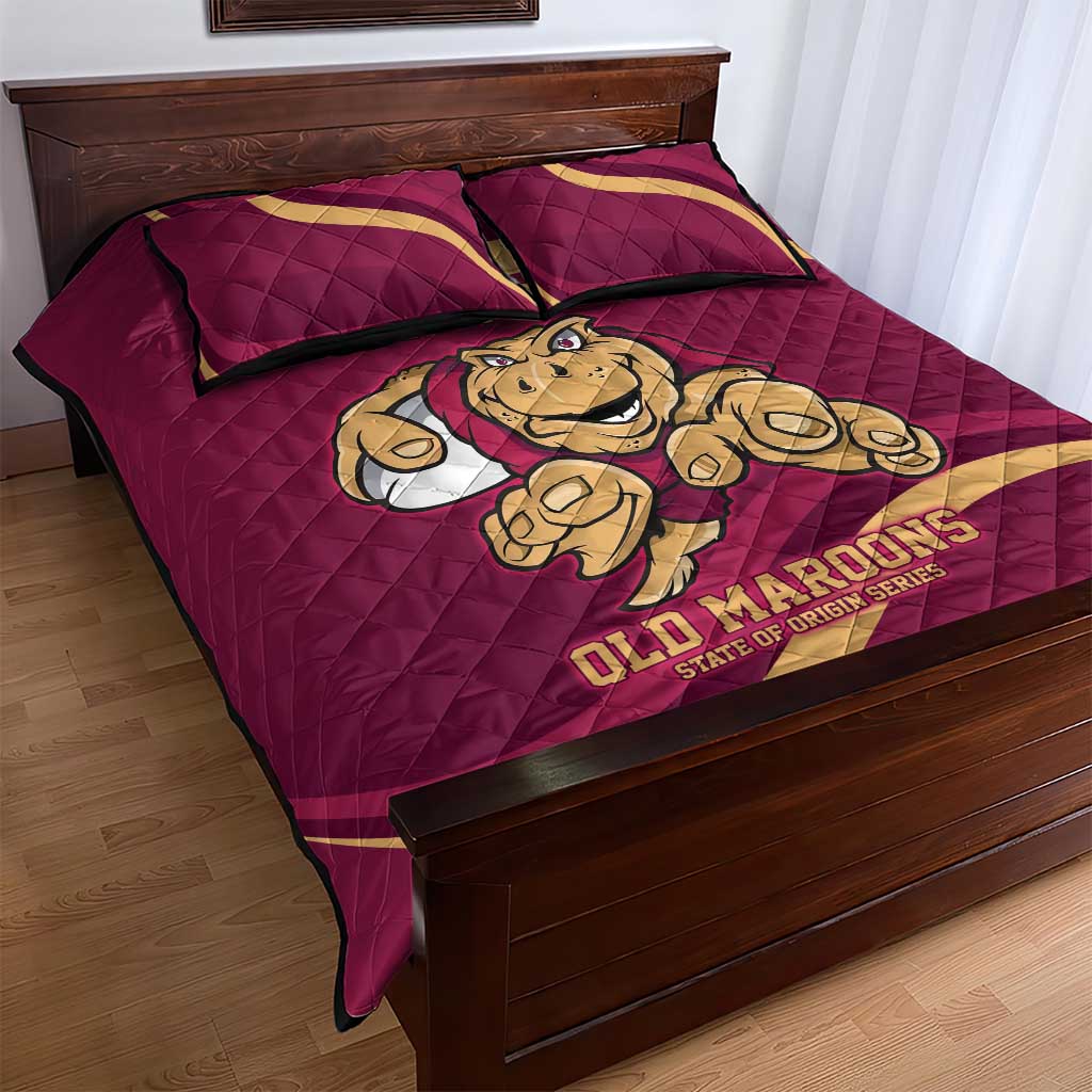 Custom QLD Maroons Cane Toad Quilt Bed Set Queensland Origin No1