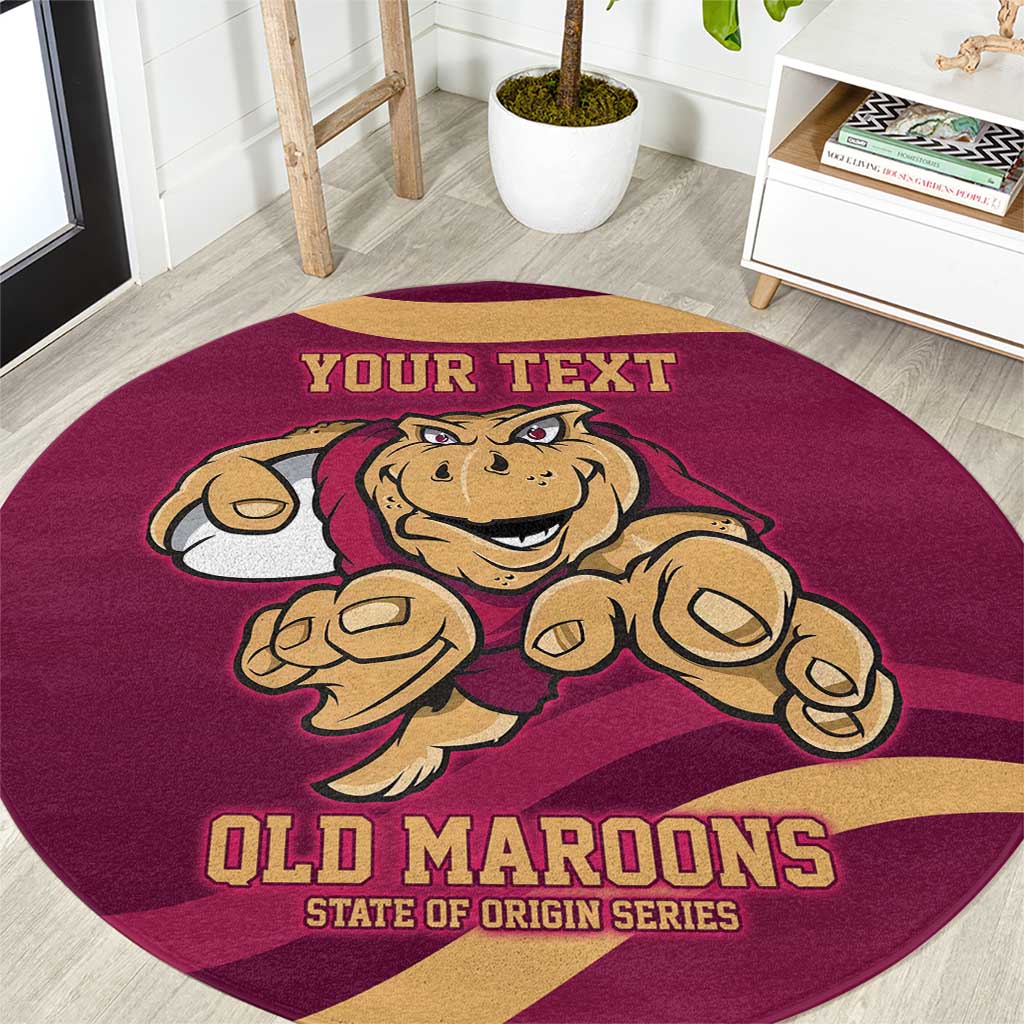 Custom QLD Maroons Cane Toad Round Carpet Queensland Origin No1