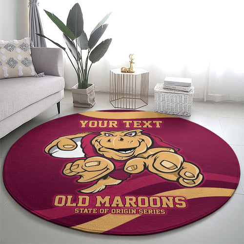 Custom QLD Maroons Cane Toad Round Carpet Queensland Origin No1