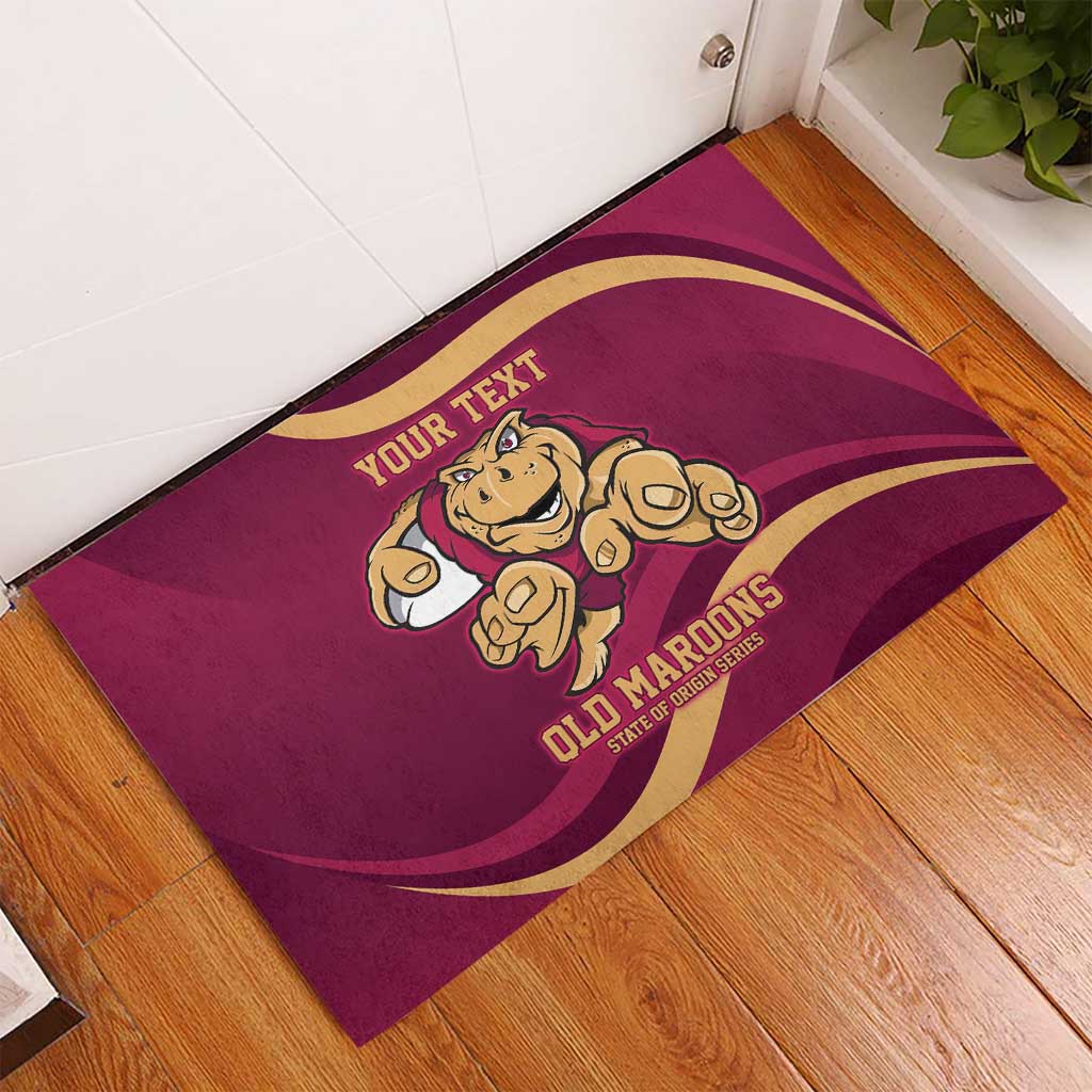 Custom QLD Maroons Cane Toad Rubber Doormat Queensland Origin No1
