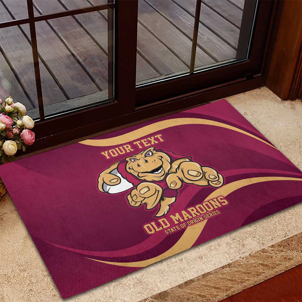 Custom QLD Maroons Cane Toad Rubber Doormat Queensland Origin No1