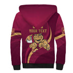 Custom QLD Maroons Cane Toad Sherpa Hoodie Queensland Origin No1