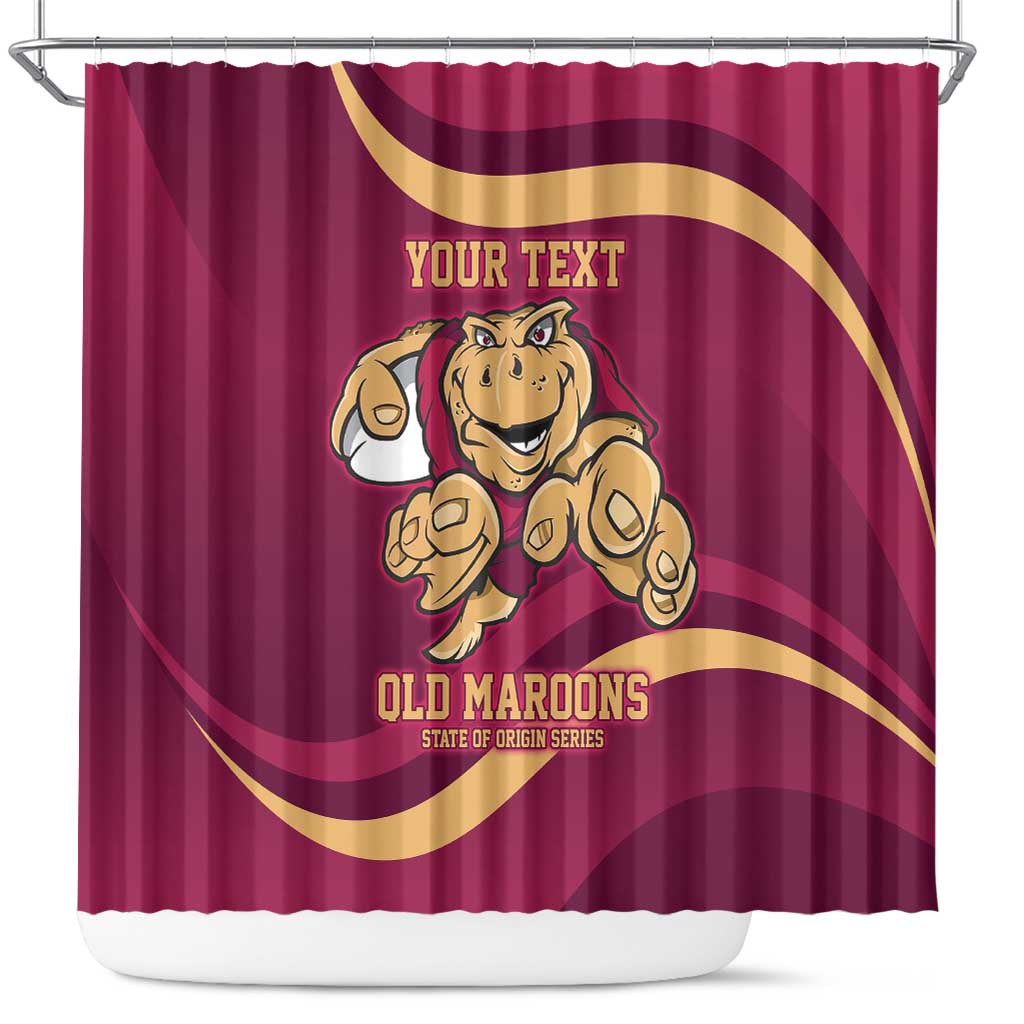 Custom QLD Maroons Cane Toad Shower Curtain Queensland Origin No1