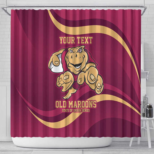 Custom QLD Maroons Cane Toad Shower Curtain Queensland Origin No1