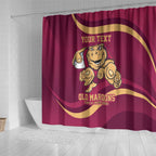 Custom QLD Maroons Cane Toad Shower Curtain Queensland Origin No1