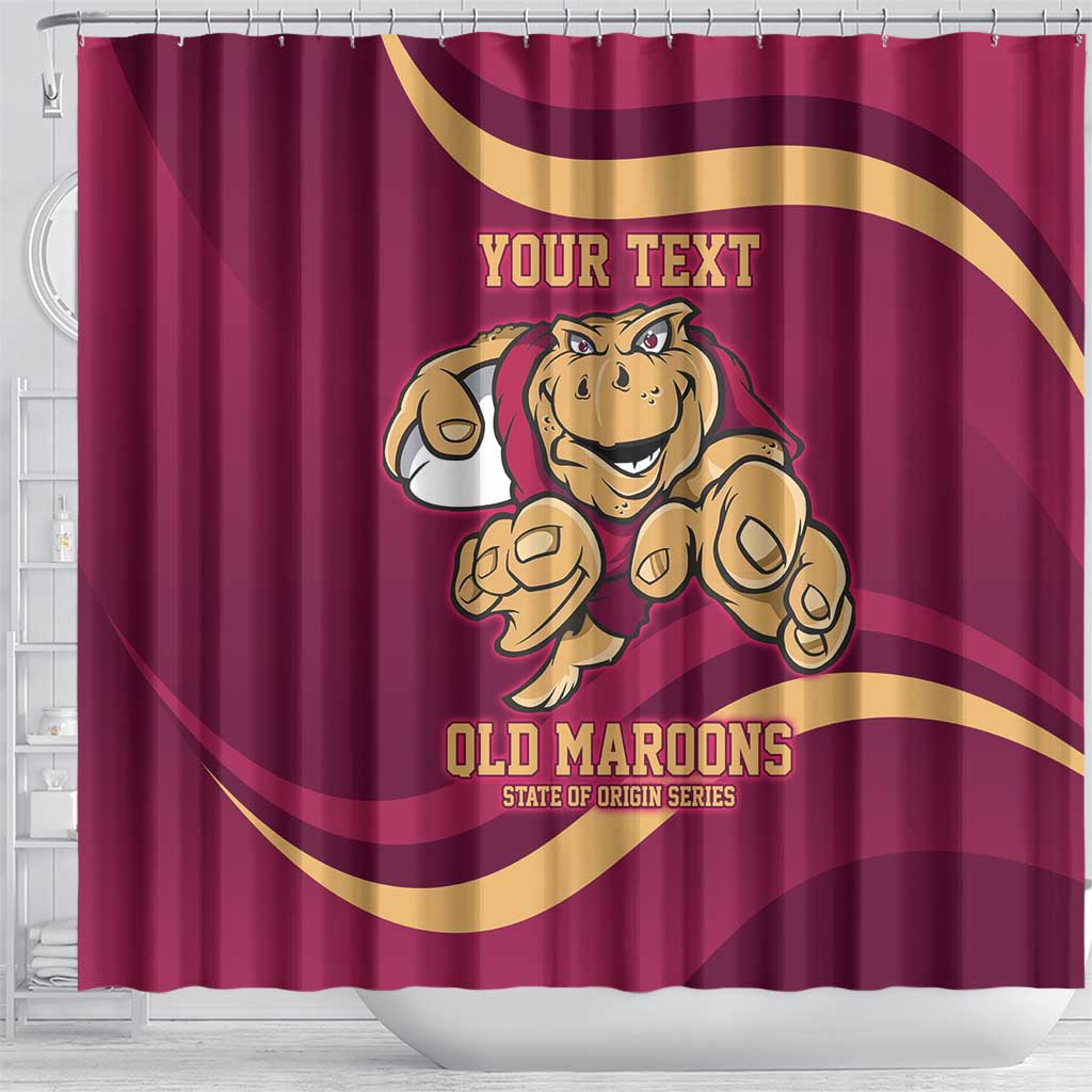 Custom QLD Maroons Cane Toad Shower Curtain Queensland Origin No1
