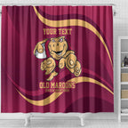 Custom QLD Maroons Cane Toad Shower Curtain Queensland Origin No1