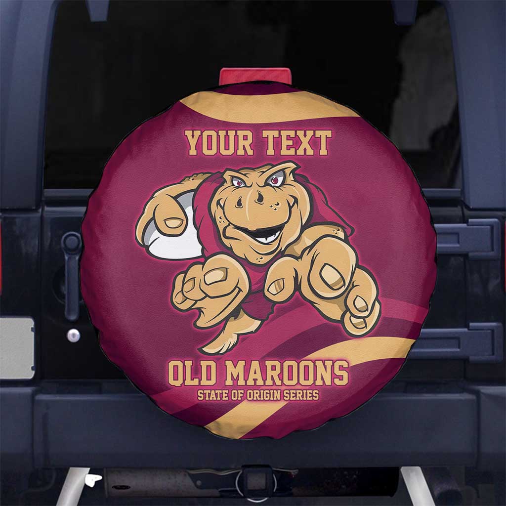 Custom QLD Maroons Cane Toad Spare Tire Cover Queensland Origin No1