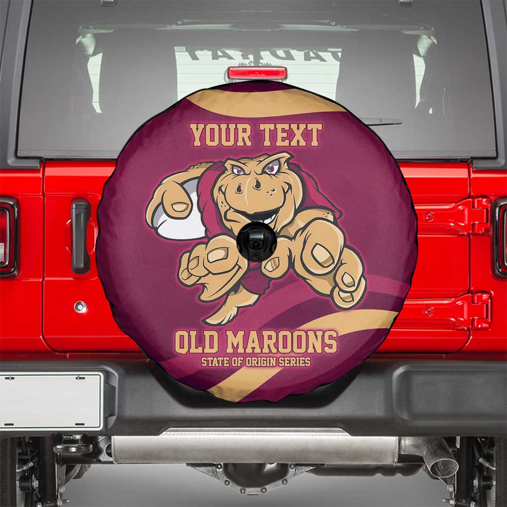 Custom QLD Maroons Cane Toad Spare Tire Cover Queensland Origin No1