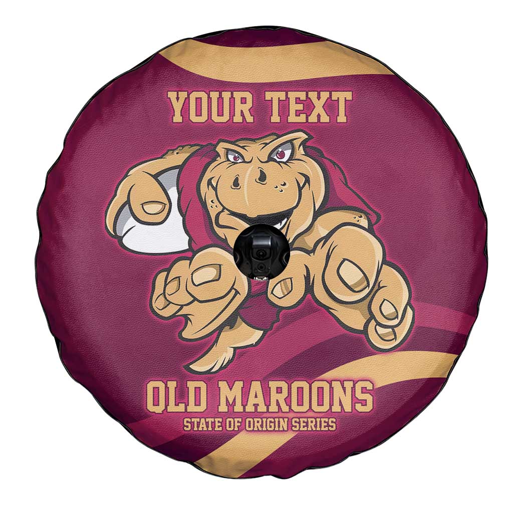 Custom QLD Maroons Cane Toad Spare Tire Cover Queensland Origin No1