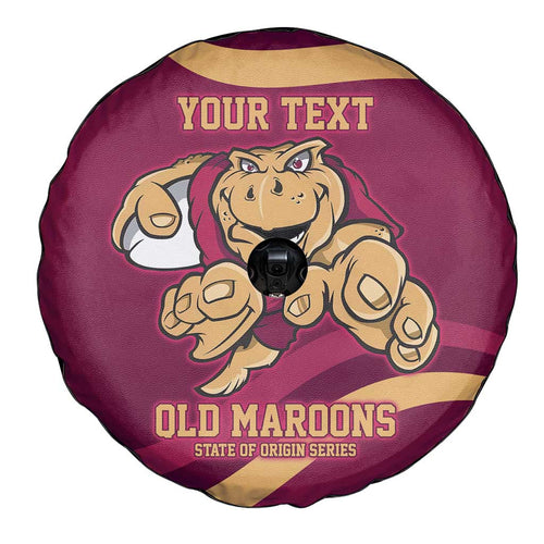 Custom QLD Maroons Cane Toad Spare Tire Cover Queensland Origin No1