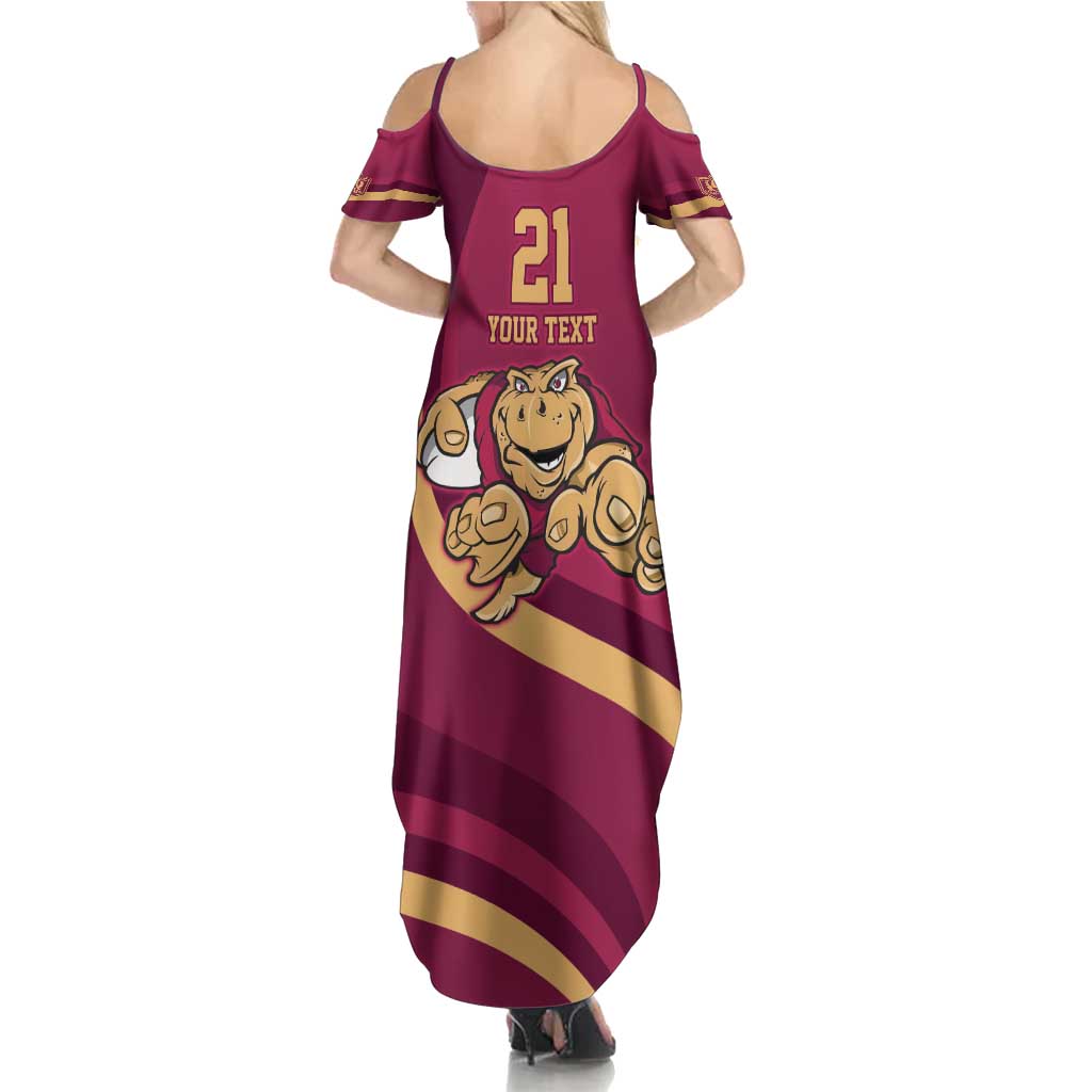 Custom QLD Maroons Cane Toad Summer Maxi Dress Queensland Origin No1