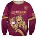 Custom QLD Maroons Cane Toad Sweatshirt Queensland Origin No1