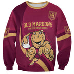 Custom QLD Maroons Cane Toad Sweatshirt Queensland Origin No1