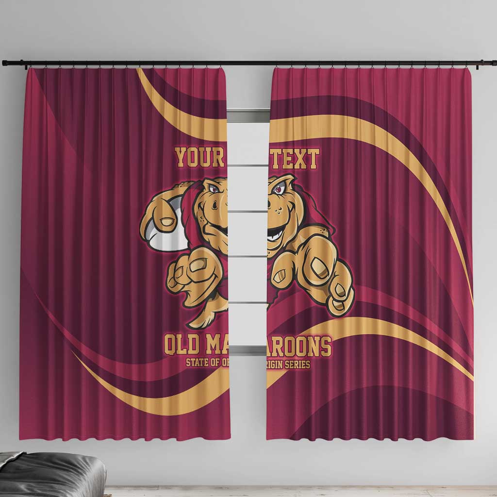 Custom QLD Maroons Cane Toad Window Curtain Queensland Origin No1