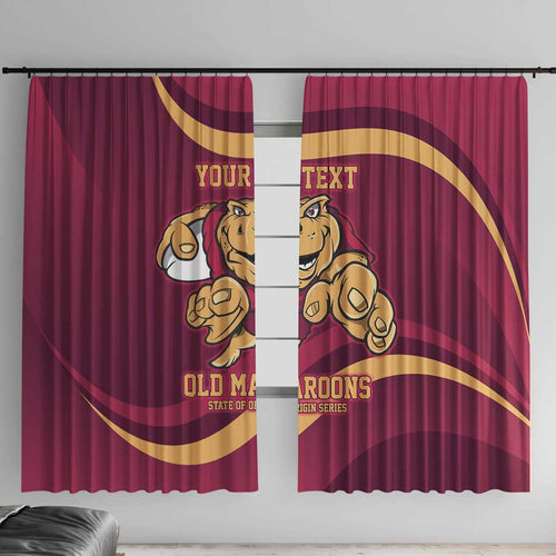 Custom QLD Maroons Cane Toad Window Curtain Queensland Origin No1