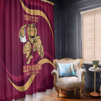 Custom QLD Maroons Cane Toad Window Curtain Queensland Origin No1