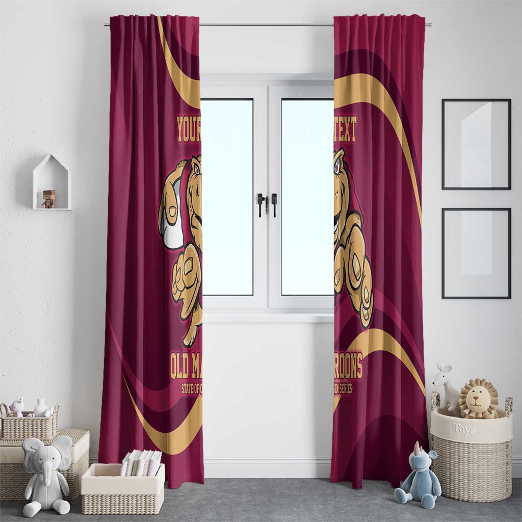 Custom QLD Maroons Cane Toad Window Curtain Queensland Origin No1