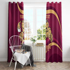Custom QLD Maroons Cane Toad Window Curtain Queensland Origin No1