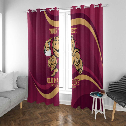 Custom QLD Maroons Cane Toad Window Curtain Queensland Origin No1