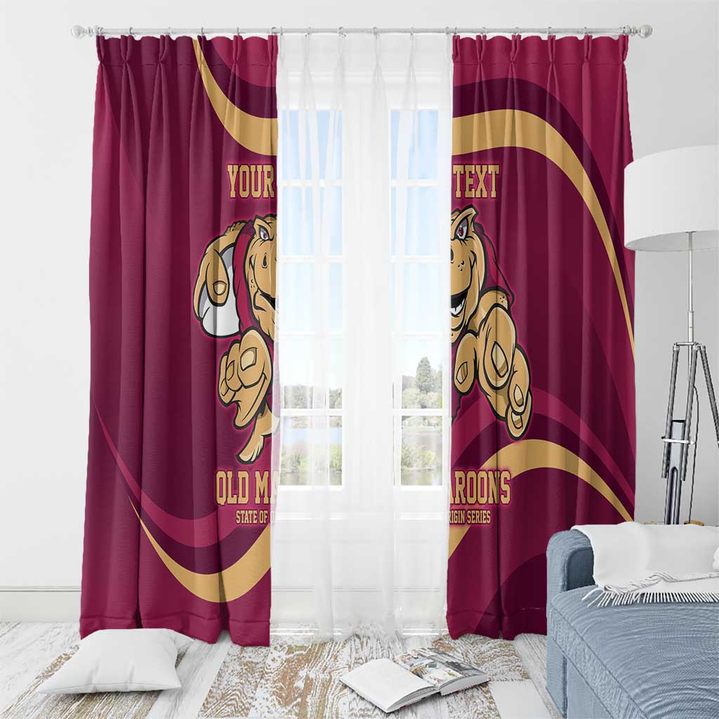 Custom QLD Maroons Cane Toad Window Curtain Queensland Origin No1