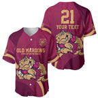 Custom QLD Maroons Cane Toad Baseball Jersey Queensland Origin No2
