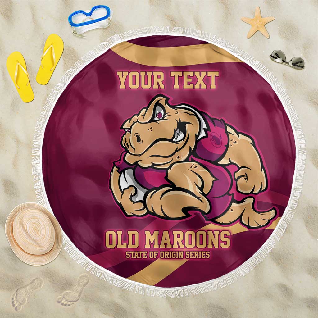 Custom QLD Maroons Cane Toad Beach Blanket Queensland Origin No2