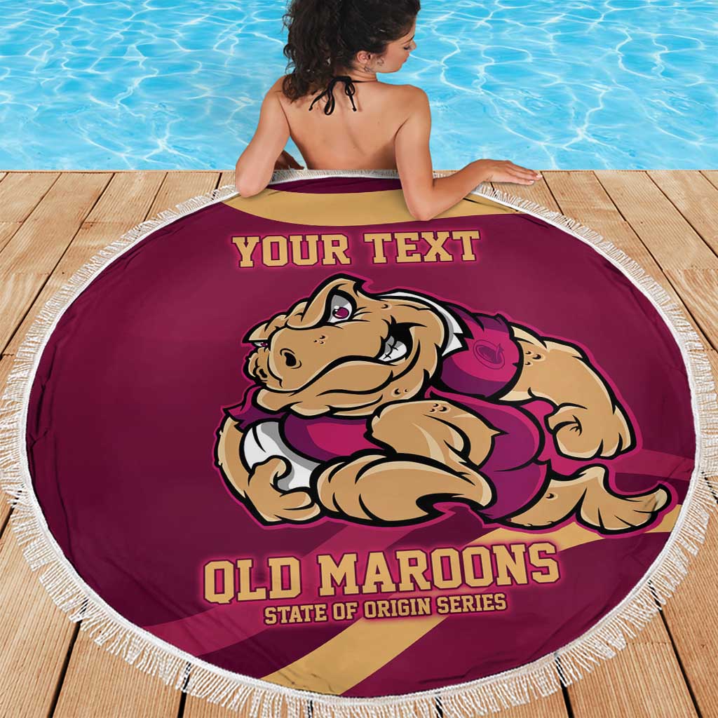 Custom QLD Maroons Cane Toad Beach Blanket Queensland Origin No2