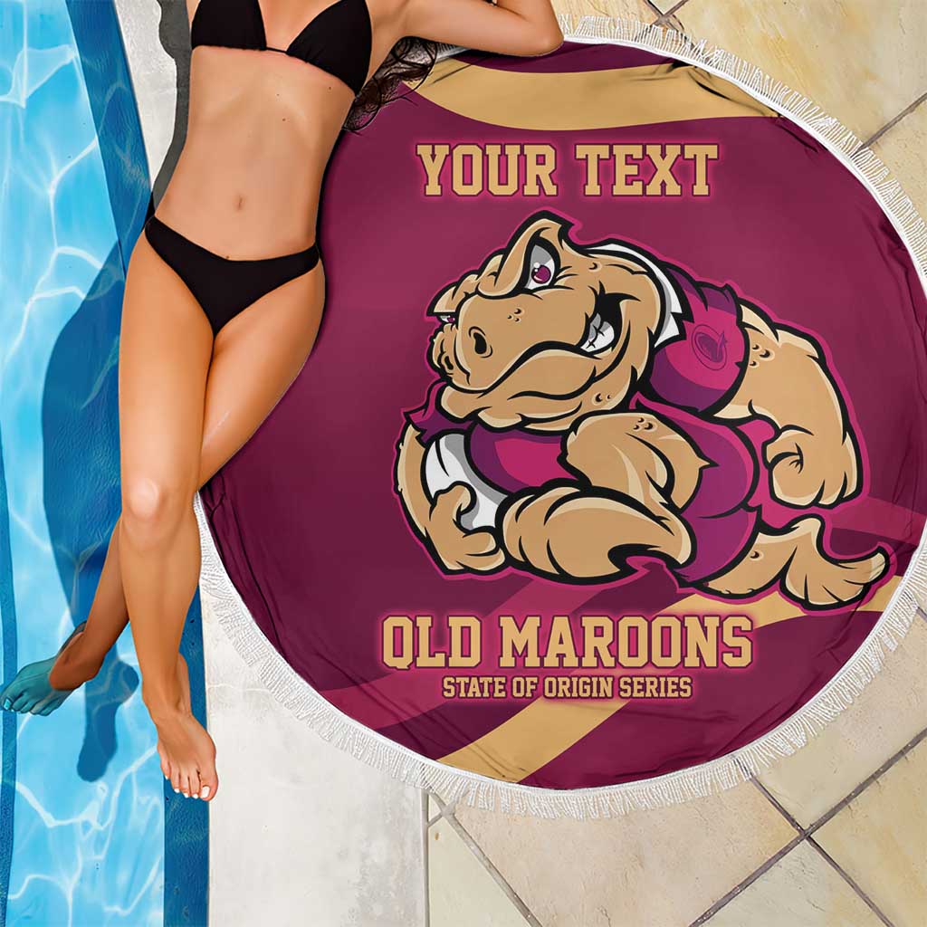 Custom QLD Maroons Cane Toad Beach Blanket Queensland Origin No2