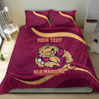 Custom QLD Maroons Cane Toad Bedding Set Queensland Origin No2