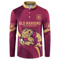 Custom QLD Maroons Cane Toad Button Sweatshirt Queensland Origin No2