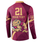 Custom QLD Maroons Cane Toad Button Sweatshirt Queensland Origin No2