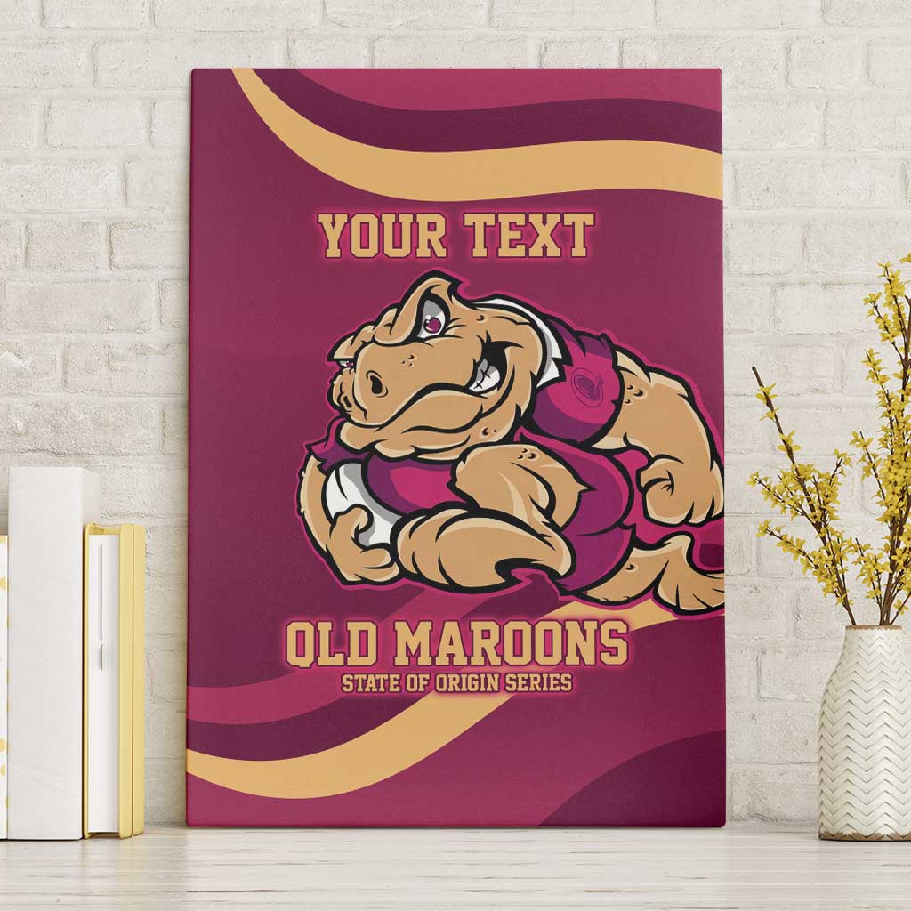 Custom QLD Maroons Cane Toad Canvas Wall Art Queensland Origin No2