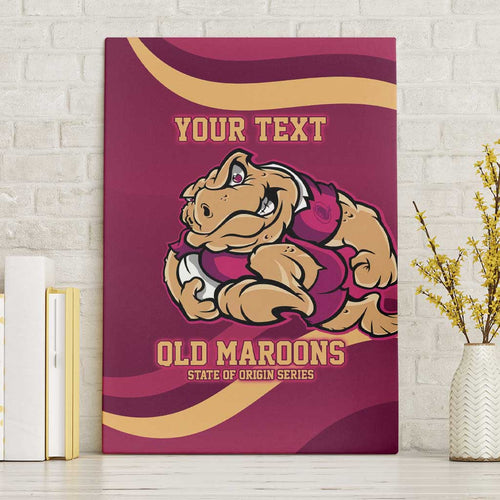 Custom QLD Maroons Cane Toad Canvas Wall Art Queensland Origin No2