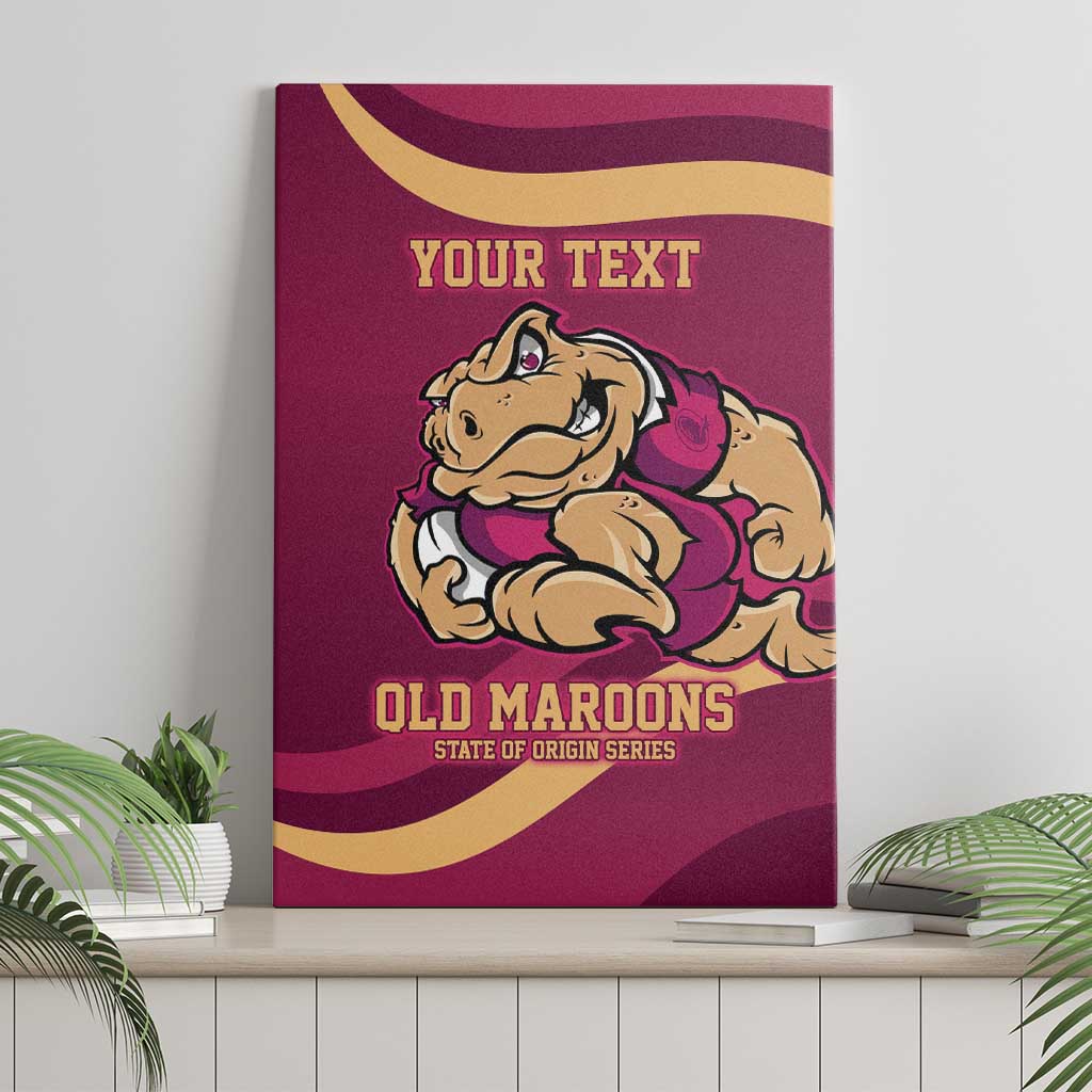 Custom QLD Maroons Cane Toad Canvas Wall Art Queensland Origin No2