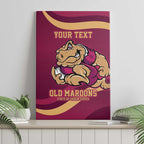 Custom QLD Maroons Cane Toad Canvas Wall Art Queensland Origin No2