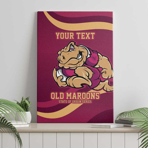 Custom QLD Maroons Cane Toad Canvas Wall Art Queensland Origin No2