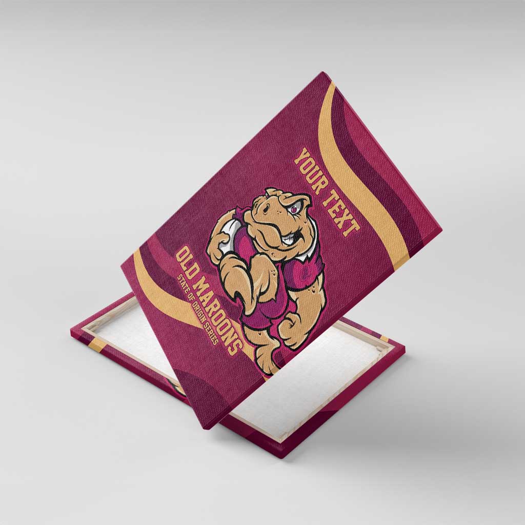 Custom QLD Maroons Cane Toad Canvas Wall Art Queensland Origin No2