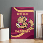 Custom QLD Maroons Cane Toad Canvas Wall Art Queensland Origin No2