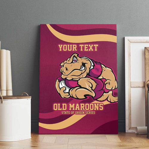 Custom QLD Maroons Cane Toad Canvas Wall Art Queensland Origin No2