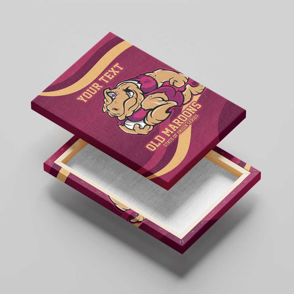 Custom QLD Maroons Cane Toad Canvas Wall Art Queensland Origin No2