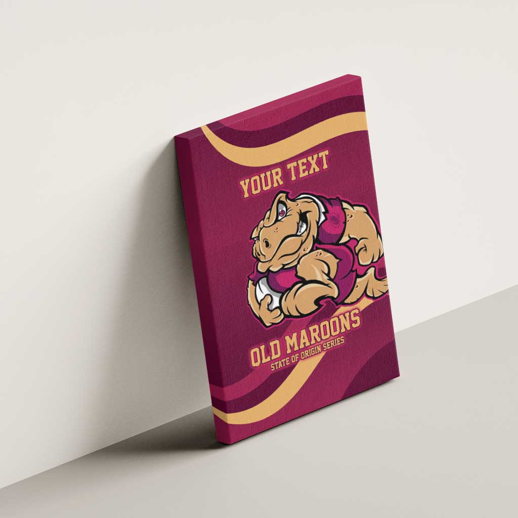 Custom QLD Maroons Cane Toad Canvas Wall Art Queensland Origin No2