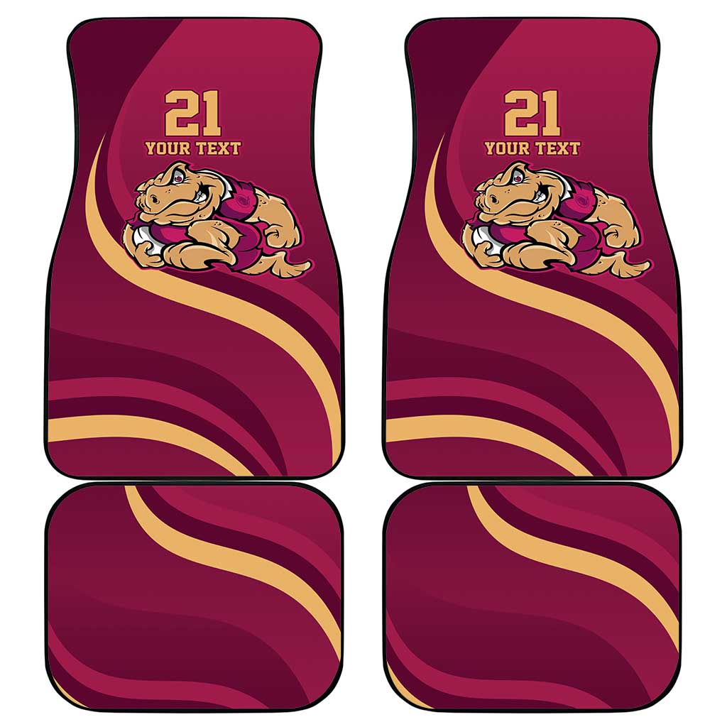 Custom QLD Maroons Cane Toad Car Mats Queensland Origin No2